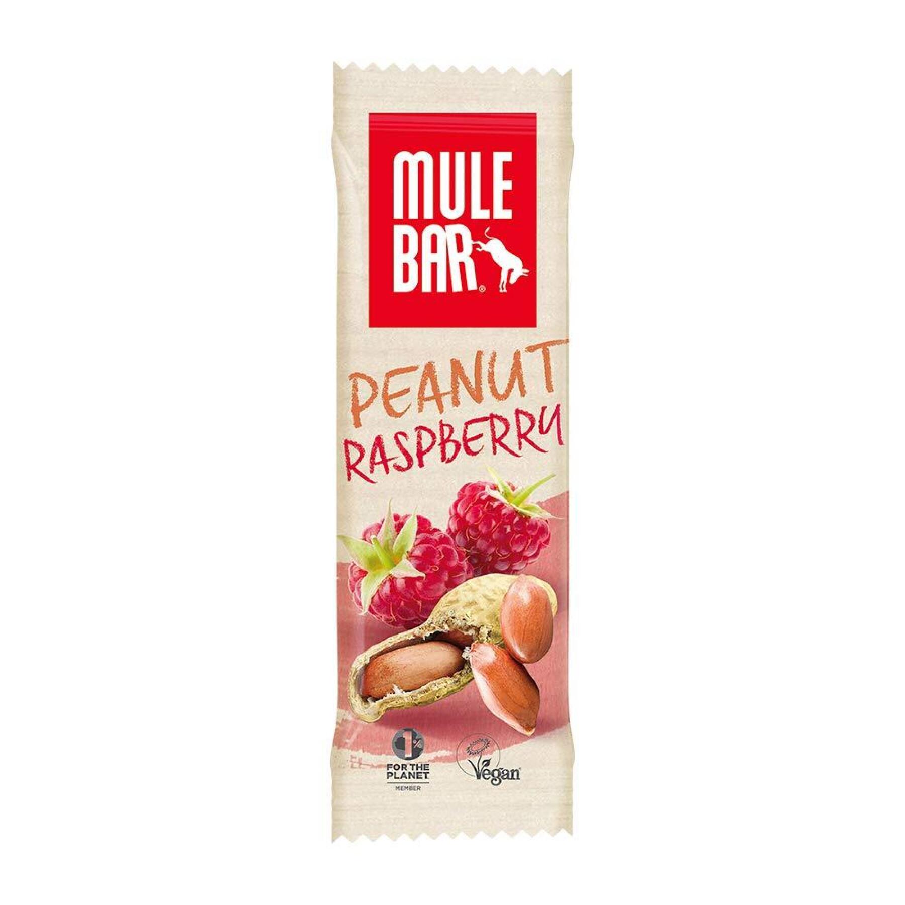 Pack of 15 Peanut, Raspberry Nutrition Bars Mulebar 40g