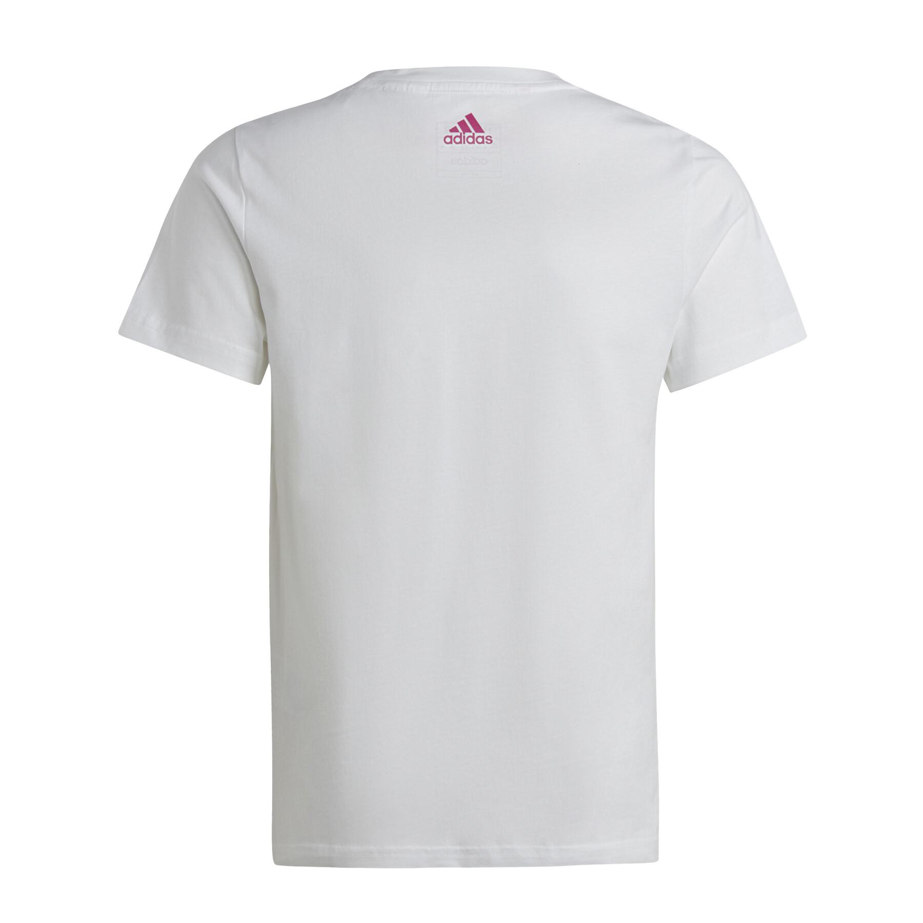 T-shirt da bambina in cotone con logo Adidas Essentials Linear Logo
