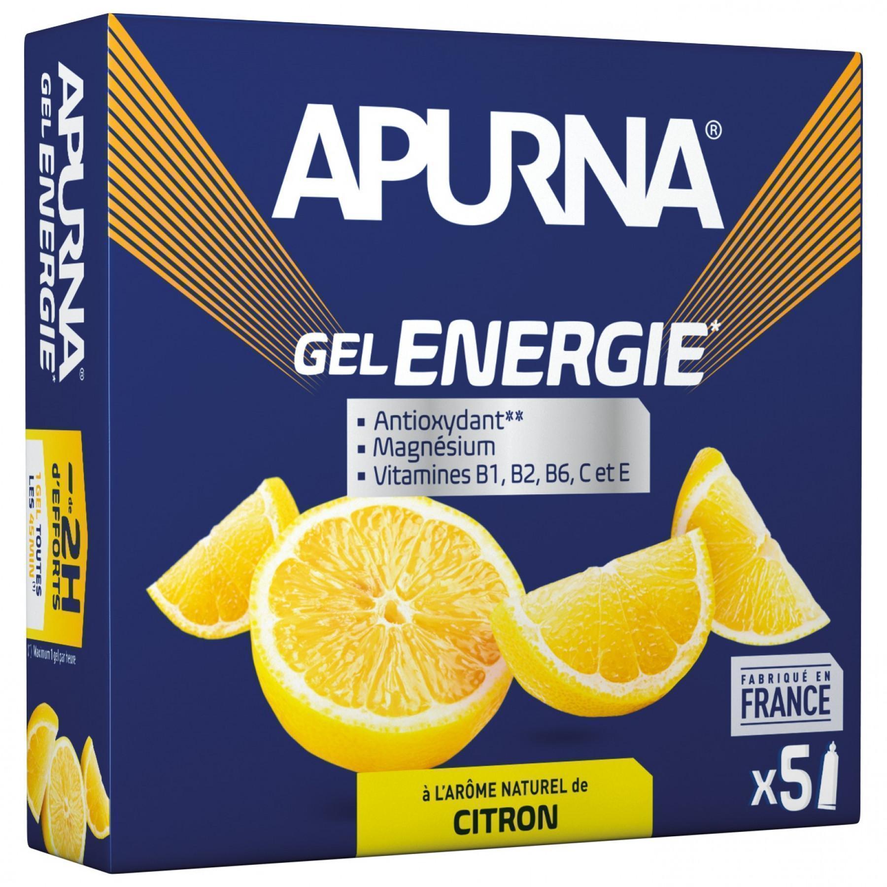 Confezione da 5 gel Apurna Energie Citron - 35g