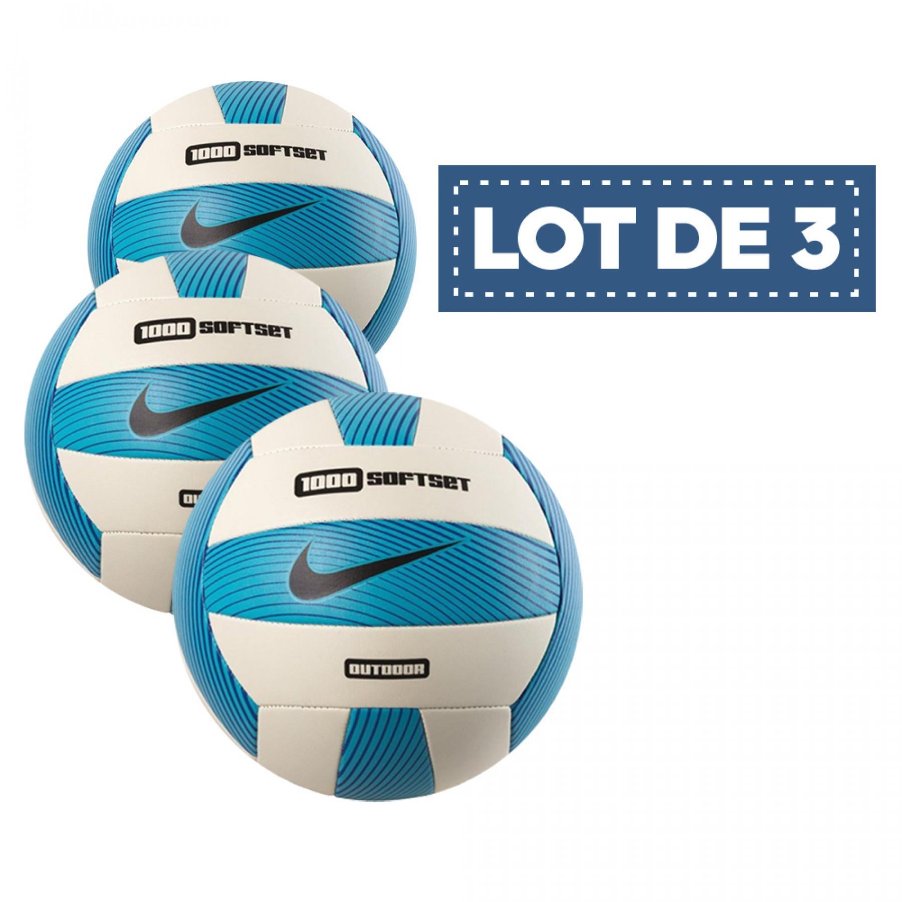 Set di 3 palloncini Nike 1000 softset outdoor bleu/blanc