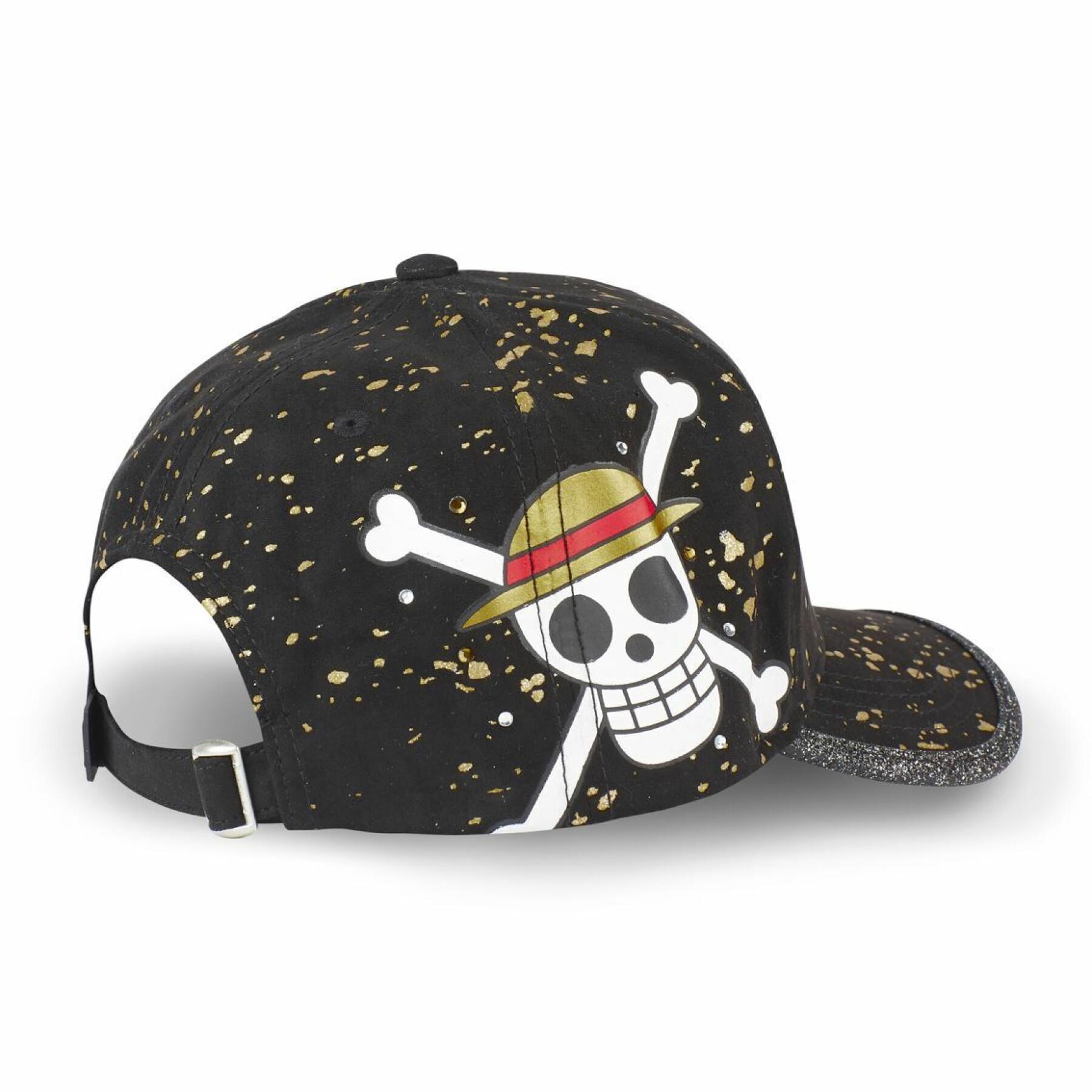 Cappello trucker con etichetta e rete Capslab One Piece Big Skull