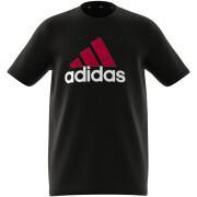 T-shirt taglie comode da bambino in cotone bicolore con logo Adidas Essentials